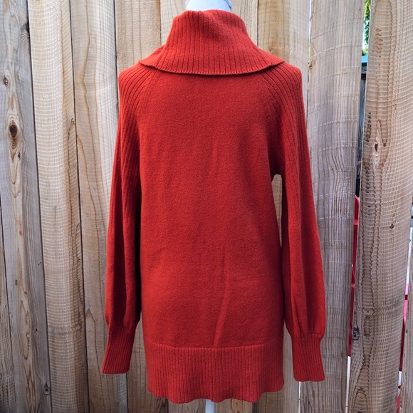 Anthropologie Puff Sleeve Rust Turtleneck Sweater NWT Women’s Size XS, S, M - Picture 2 of 5